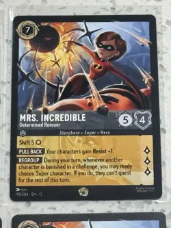 Disney Lorcana Mrs. Incredible Determined Rescuer x4 195/204 Wilds NON-FOIL (A) - Image 3