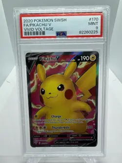 Pokemon TCG Vivid Voltage Pikachu V 170/185 Full Art Ultra Rare Card - Image 1