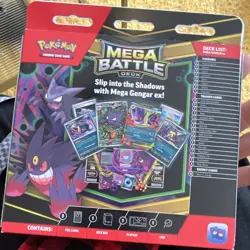 Pokemon Mega Battle Deck Mega Gengar EX Sealed Foil Cards Deck Box Playmat Coin - Image 2