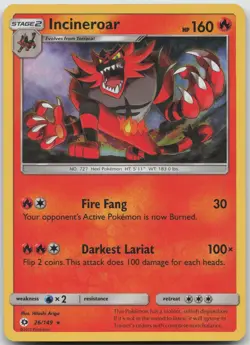 Incineroar - 26/149 (Water Web Holo) Holo Rare Holo Miscellaneous Cards & Produc - Image 1