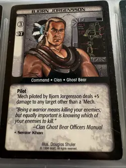 Battletech CCG TCG Trading Card Game Rare Limited Ed Bjorn Jorgennson PWE - Image 1