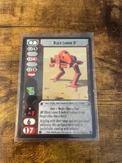 Battletech CCG TCG Card Game Rare Crusade Expansion Black Lanner D - Image 1
