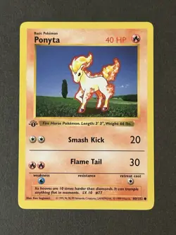 Ponyta 60/102 1st Edition Shadowless | Base Set | Pokemon Card - Image 1