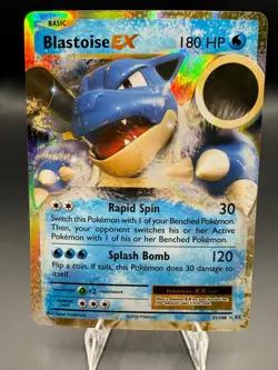 Blastoise EX 21/108 XY Evolutions Holo Ultra Rare Near Mint Pokemon Card - Image 1