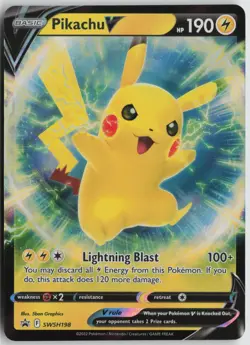 Pikachu V Promo Holo SWSH: Sword & Shield Promo Cards SWSH198 NM - Image 1