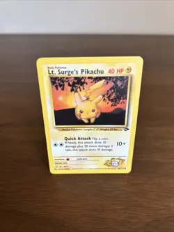 Pokemon TCG Lt. Surge's Pikachu Card #84/132 Gym Challenge Regular - Image 1