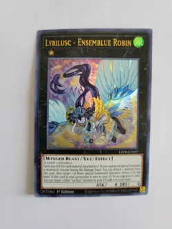 Yugioh Lyrilusc - Ensemblue Robin LED8-EN037 Ultra Rare 1st Edition - Image 1