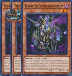 Yugioh! 3x Tricorn the Cacophonous Concert MP25-EN331 Common 1st Ed NM - Image 1