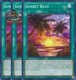 Yugioh! 3x Sunset Beat MP25-EN330 Common 1st Ed NM - Image 1