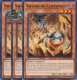 Yugioh! 3x Swarm of Centipedes MP25-EN329 Common 1st Ed NM - Image 1