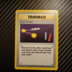Pokemon Item Finder 74/102 Base Set Rare Trainer Card NM WOTC English 1999 - Image 1