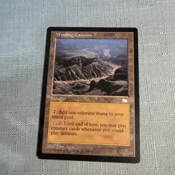 Winding Canyons MP MTG Magic the Gathering Weatherlight Reserved List - Image 1