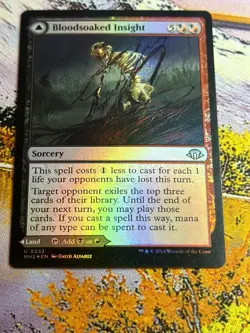 BloodSoaked Insight Sanguine Morass Foil Modern Horizons 3 Magic The Gathering - Image 1