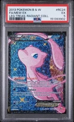 Mew Ex Pokemon Black & White Legendary Treasures Radiant Collection RC24 PSA 5 - Image 1