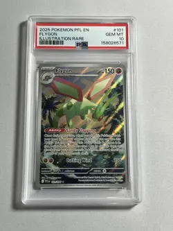 2025 Pokemon Phantasmal Flames 101/094 FLYGON Illustration Rare PSA 10 - Image 1