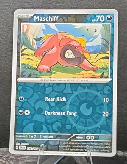 Pokemon 135/198 MASCHIFF Reverse Holo Scarlet & Violet Pokemon card NM/MT - Image 1