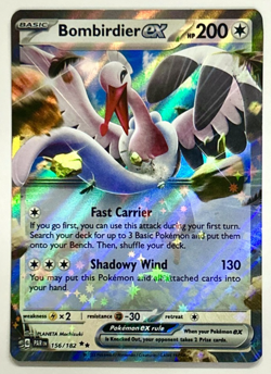 Pokemon Cards Bombirdier ex 156/182 Paradox Rift Double Rare NM - Image 1