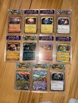 Lot of 11 Pokemon TCG Holo Rare Cards in Acrylic Slabs - Image 1