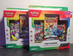 Pokemon TCG First Partner Illustration Collection Box Lot X2 - Image 1