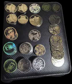 Lot of 148 Official Pokemon TCG Coins Holographic Mixed Characters - Image 2