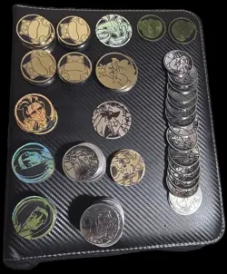 Lot of 148 Official Pokemon TCG Coins Holographic Mixed Characters - Image 3