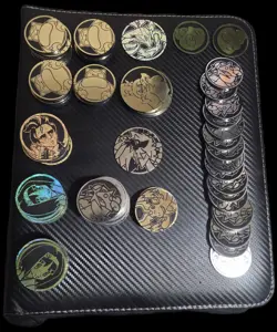 Lot of 148 Official Pokemon TCG Coins Holographic Mixed Characters - Image 4