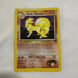 Pokemon TCG Brock's Ninetales Gym Challenge Holo Card 3/132 Unlimited Rare - Image 2
