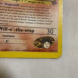 Pokemon TCG Brock's Ninetales Gym Challenge Holo Card 3/132 Unlimited Rare - Image 4