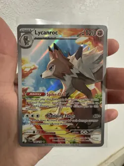 Pokemon Lycanroc Illustration Rare Holo SV09 166/159 - Image 3