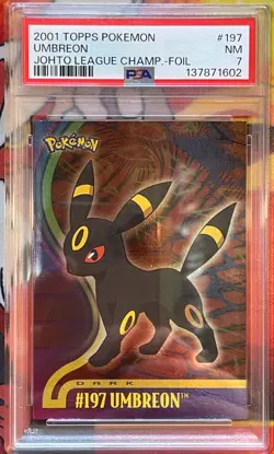2001 Topps Pokemon Johto League Champions #197 Umbreon Foil PSA 7 - Image 1