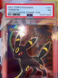 2001 Topps Pokemon Johto League Champions #197 Umbreon Foil PSA 7 - Image 3