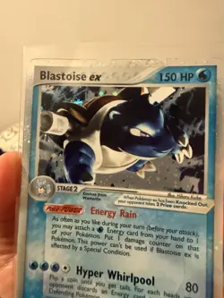 Pokemon TCG Blastoise EX 104/112 FireRed & LeafGreen Holo Card LP Condition - Image 2