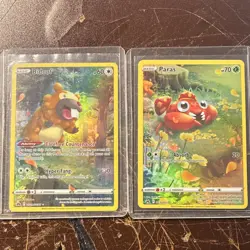 Pokemon TCG Crown Zenith Galarian Gallery Holo 2-Card Lot Bidoof GG29 Paras GG32 - Image 1