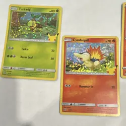Pokemon TCG Celebrations Promo Holo Card Lot Turtwig Cyndaquil Scorbunny 4 - Image 3