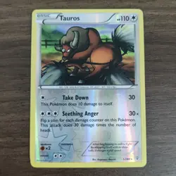 Tauros 57/83 - LP REVERSE HOLO XY Generations - 2016 Rare Pokemon TCG Card - Image 1