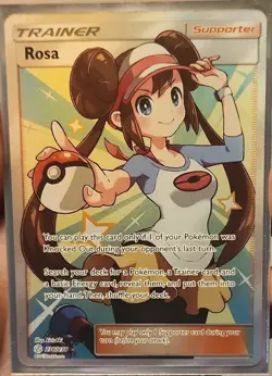 Pokemon TCG Rosa 236/236 SM Cosmic Eclipse Full Art Trainer Ultra Rare Holo ENG - Image 1