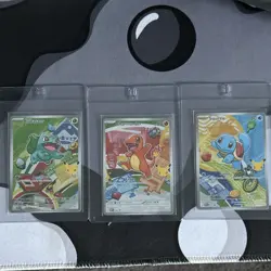 Pokemon First Partner Illustration Collection Series 1 Kanto Gen 1 Starters Set - Image 1
