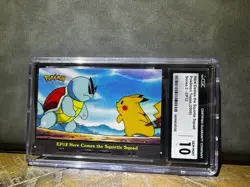 GRADED-Pokemon Topps (2000) Here Comes The Squirtle Squad CGC10-GM Series 2-Ep12 - Image 1