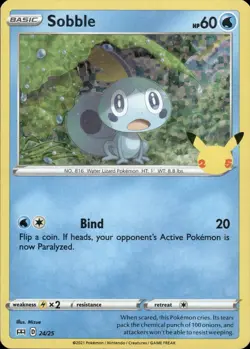 Sobble 024/025 Promo McDonald's 25th Anniversary Promos Pokemon Holo Near Mint - Image 1
