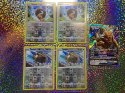 Pokemon TCG Tauros: Ultra Rare 100/149 GX; Reverse Holo 134/189 & 106/159 - Image 1