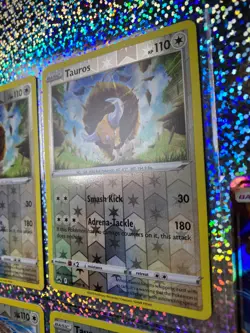 Pokemon TCG Tauros: Ultra Rare 100/149 GX; Reverse Holo 134/189 & 106/159 - Image 5