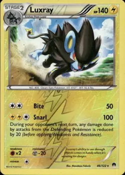 LUXRAY 46/122 BREAKPOINT RARE REVERSE HOLO POKEMON MASAKAZU FUKUDA - Image 1