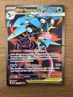 Pokemon TCG Mega Greninja Ex 100/86 Chaos Rising EN pack fresh - Image 1