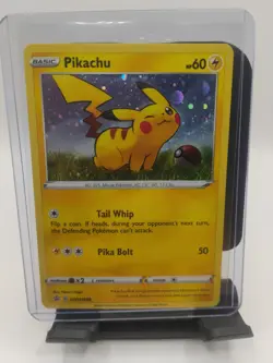 Pokemon TCG Pikachu SWSH039 Sword & Shield Holo Black Star Promo Card - Image 1
