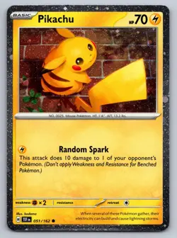Pikachu 051/162 Common Temporal Forces Pokemon Holo glxy Near Mint - Image 1