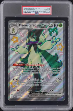 2024 POKEMON SVP EN-SV BLACK STAR PROMO #078 MEOWSCARADA EX PSA 10 - Image 1