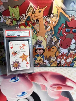 Pokemon Goldeen/Seaking/Staryu/Starmie 5 of Hearts Televi-Kun P/C PSA 10 - Image 1