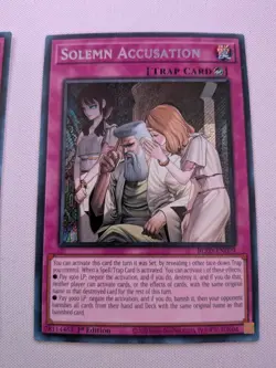 Yu-Gi-Oh Dominus Spark + Solemn Accusation Secret Rare Blazing Dominion - Image 3