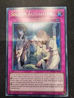 BLZD-EN079 -Solemn Accusation -Secret Rare - 1st Ed - YuGiOh - Image 1