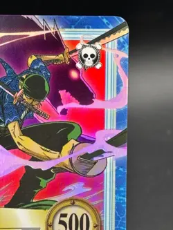 Zoro S42 Holo Carddass Hyper Battle Bandai Japanese One Piece Lightly Played - Image 3